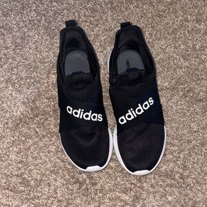 Adidas Black and White Slip-On Shoes